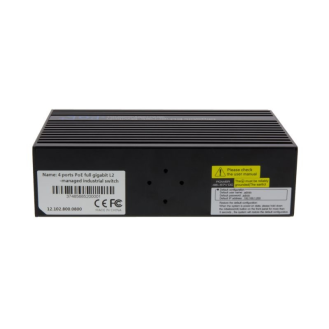 IAM-5SG1004MMA , Gigabit Switch, Managed, 120W, 4x PoE, 2x SFP, 1000Mbps, Industrie Design, -40 GradC~+75 GradC-Lire la description