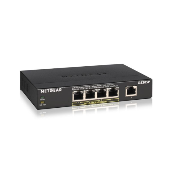 GS305P-200PES , Gigabit Switch, unmanaged, 5xRJ45, 63W PoE, lüfterlos GS305P-200PES , Gigabit Switch, unmanaged, 5xRJ45, 63W PoE, lüfterlos-Beschreibung lesen