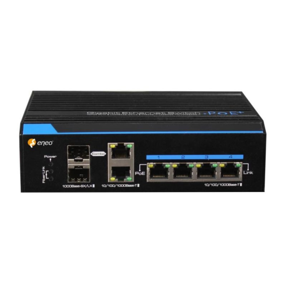 Gigabit Switch IAM-5SE1004MUC, Unmanaged, 4xPoE, 2x RJ45 und 2xSFP, 1000Mbps, Industrie Design Gigabit Switch IAM-5SE1004MUC, Unmanaged, 4xPoE, 2x RJ45 und 2xSFP, 1000Mbps, Industrie Design-Beschreibung lesen