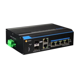 Gigabit Switch IAM-5SE1004MUC, Unmanaged, 4xPoE, 2x RJ45 und 2xSFP, 1000Mbps, Industrie Design-Beschreibung lesen