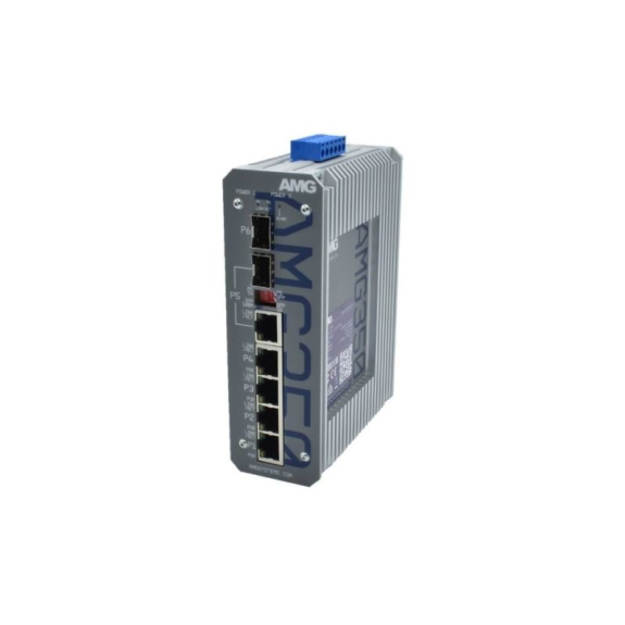 Switch PoE non gestito industriale a 6 porte AMG350-4GAT-1C-1S-P120-Leggi tutto