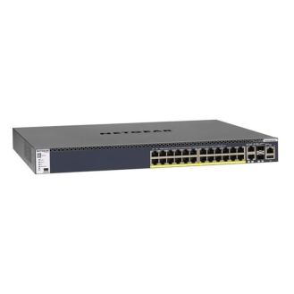 GSM4328PB-100NES, Gigabit Switch, managed, stackable, 24x RJ45, 2x RJ45 10GbE, 2x 10G SFP+, PoE+ 720W-Beschreibung lesen