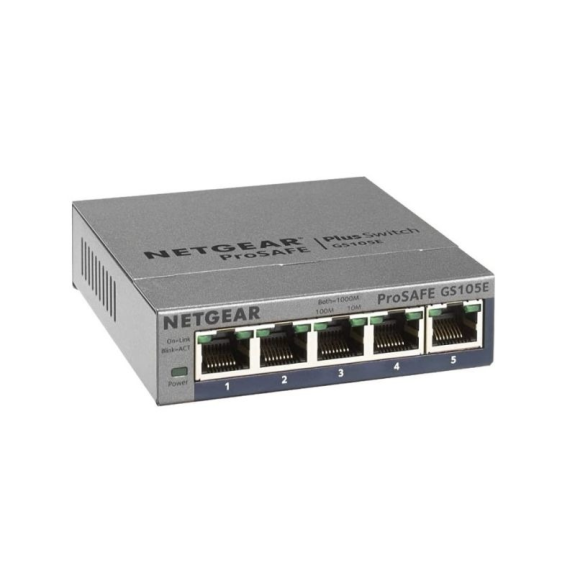 GS105E-200PES Netgear, Smart Managed Pro PLUS Switch, 5 Gigabit Ports, Externes Netzteil, lüfterlos, L3 GS105E-200PES Netgear, Smart Managed Pro PLUS Switch, 5 Gigabit Ports, Externes Netzteil, lüfterlos, L3-Beschreibung lesen