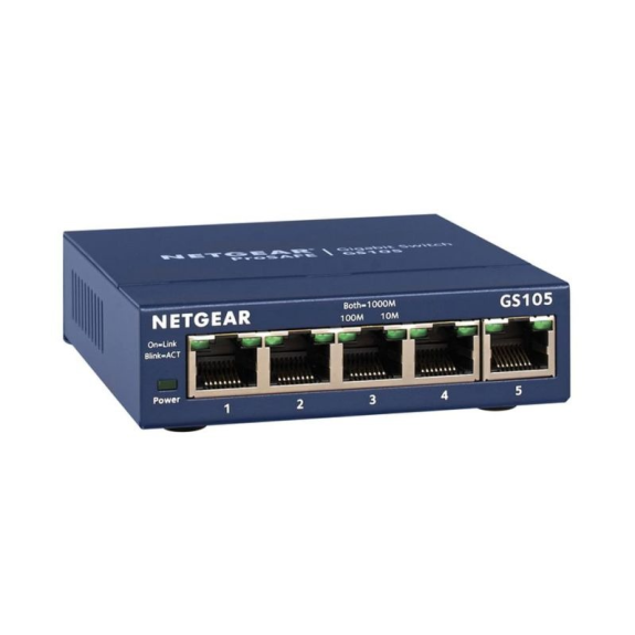GS105GE Netgear, unmanaged Switch 5 Gigabit Ports, Externes Netzteil, Lüfterlos GS105GE Netgear, unmanaged Switch 5 Gigabit Ports, Externes Netzteil, Lüfterlos-Beschreibung lesen