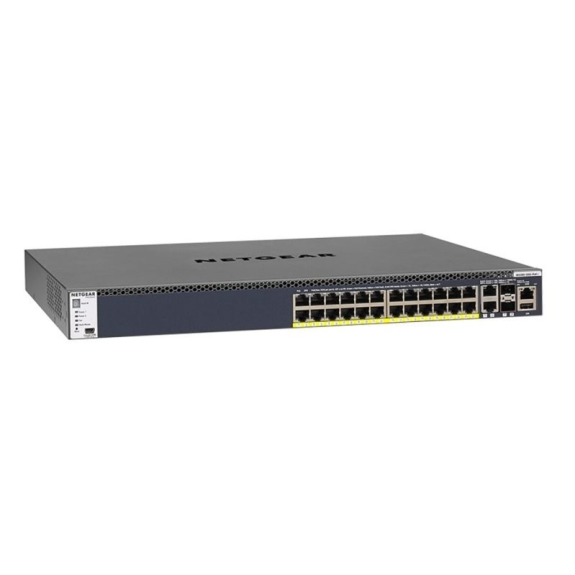 GSM4328PA-100NES, Gigabit Switch, 24x RJ45 PoE+, 2x RJ45 10G, 2x SFP+ 10G, managed, 550W PSU-Beschreibung lesen