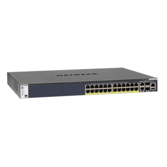 GSM4328PA-100NES, Gigabit Switch, 24x RJ45 PoE+, 2x RJ45 10G, 2x SFP+ 10G, managed, 550W PSU-Beschreibung lesen