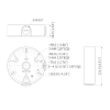 Dahua - PFA136-B - Zubehör - Anschlussdose, Material: Aluminium, Anschlussdose, Modernes Design, Maße (Ø x H): 110 mm x