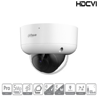 Dahua - HAC-HDBW2501RAP-Z-A-DP-27135-S2-DIP - HDCVI - Dome - AC/DC, - 5 MP/Starlight - 2,7~13,5mm motor. Objektiv - Max-Beschreibung lesen