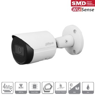 Dahua - IPC-HFW2441SP-S-0280B - IP - Bullet, - 4MP/WizSense/SMD Plus (2.0) - 2,8 mm fix Objektiv - H.265/H.264/MJPEG(Se-Beschreibung lesen