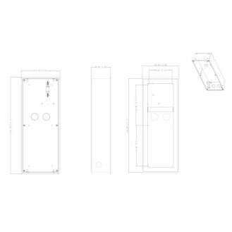 3 Modul Unterputz Box VTM128 Aluminium 133x333mm-Beschreibung lesen