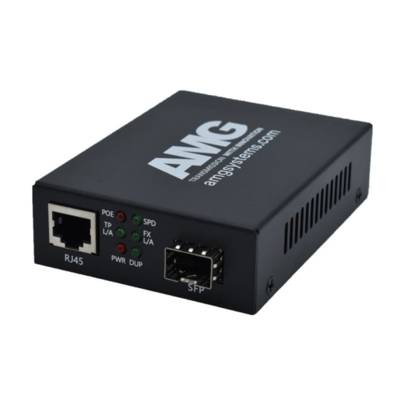 AMG210M-1GAT-1S-P30 AMG Systems, PoE Medienkonverter, für 0 GradC bis 50 Grad, 1 x 10/100/1GBT RJ45, 1 SFP Slot 1000FX AMG210M-1GAT-1S-P30 AMG Systems, PoE Medienkonverter, für 0 GradC bis 50 Grad, 1 x 10/100/1GBT RJ45, 1 SFP Slot 1000FX-Beschreibung lesen