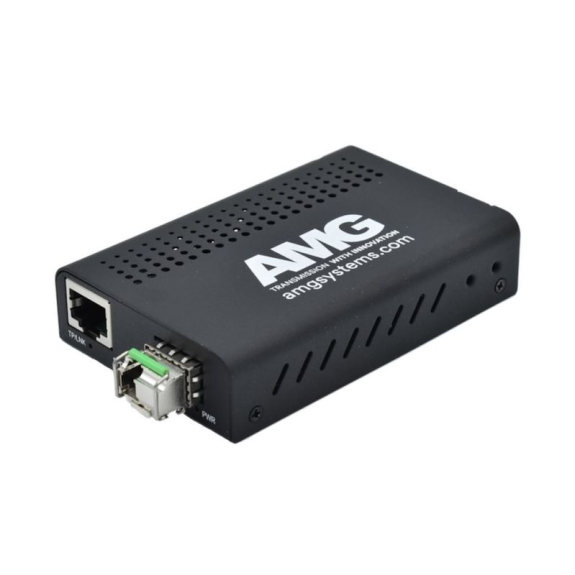 AMG210M-1F-1SS1B AMG Systems, Medienkonverter, für 0 GradC bis 50 Grad, 1 x 10/100BT RJ45, 1 x 100FX, SM, 1 Faser, B Ty-Beschreibung lesen