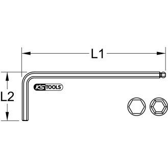 151.4426 Kugelkopf-Innensechskant-Winkelstiftschlüssel, XL, 5,0 mm, 108-Beschreibung lesen