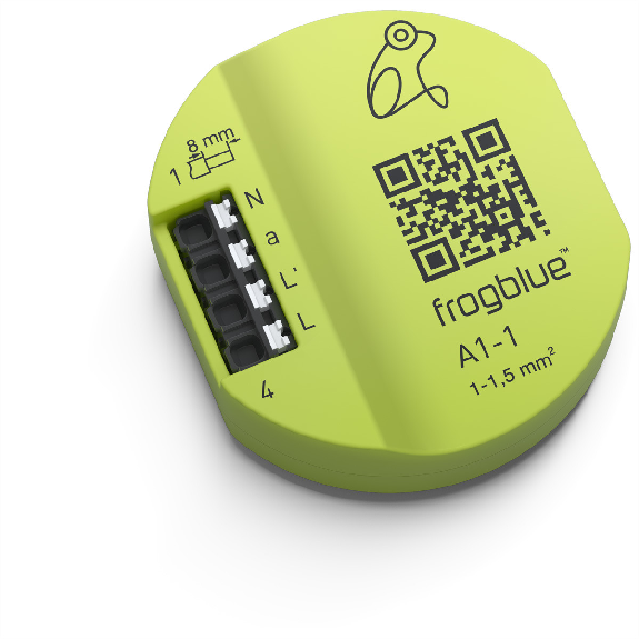 A1-1-400.01 , frogAct1-1, 1-Kanal Aktor (1x 400W) mit 1 Eingang-Beschreibung lesen