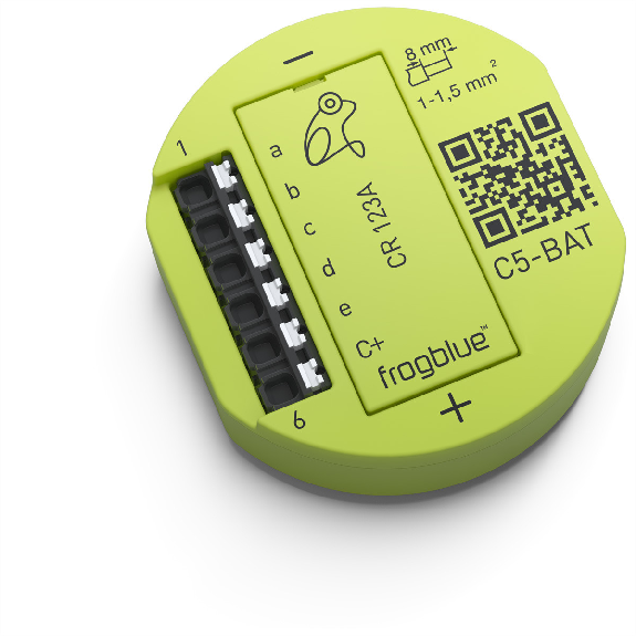 C5-BAT.01 Frogblue, frogContact5-BAT, 5-Kanal Eingang mit Batterieversorgung-Beschreibung lesen