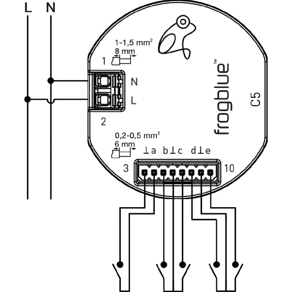 C5-SPC.01 Frogblue, 5-Kanal Kleinspannungseingang, frog Contact 5-Beschreibung lesen