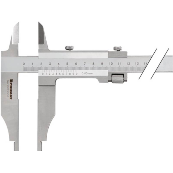 Werkstattmessschieber DIN 862 800mm mit Messerspitzen Schnabellänge 150 Werkstattmessschieber DIN 862 800mm mit Messerspitzen Schnabellänge 150-Beschreibung lesen