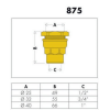 Caleffi Anschlussverschraubung 875532 875 Messing, reduziert 32 x 3/4Zoll IG