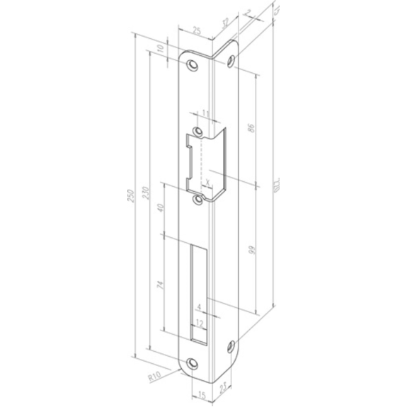-------32440-05 Winkelschließblech 324 Stärke 3 mm Stahl geschliffen-Beschreibung lesen