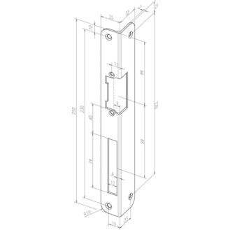 -------32440-05 Winkelschließblech 324 Stärke 3 mm Stahl geschliffen-Beschreibung lesen