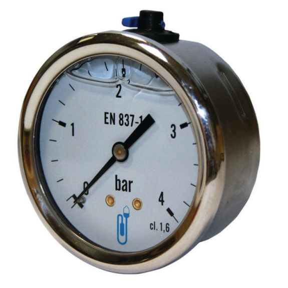 mano.216 D63mm 0 à 10bgly. inox rac. ar. 8x13 Réf2163RA14D-Lire la description