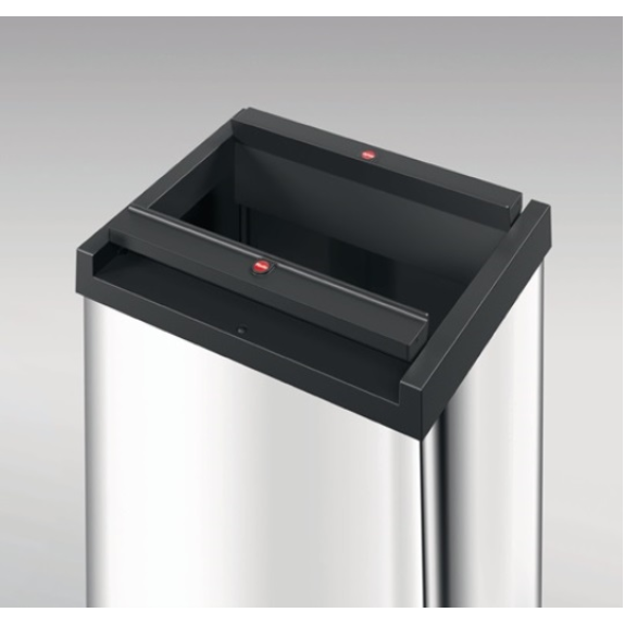 0860-221 Schwingdeckeleimer Abfallbehälter  H770xB340xT260mm 52 silber-Beschreibung lesen