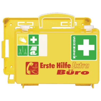 320126 Erste Hilfe Koffer Extra Büro B260xH170xT110ca.mm leuchtgelb-Beschreibung lesen