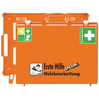 Erste Hilfe Koffer Beruf SPEZIAL Holzbearbeitung B400xH300xT150ca-Beschreibung lesen