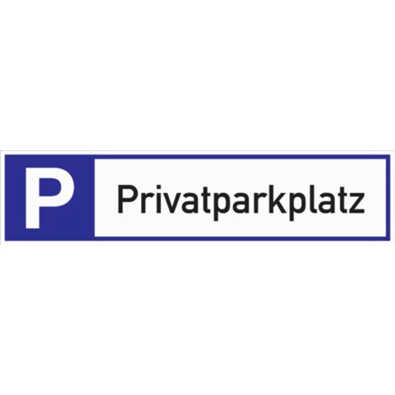 Parkplatzbeschilderung Privatparkplatz L460xB110 mm Aluminium weiß/blau/schwar Parkplatzbeschilderung Privatparkplatz L460xB110 mm Aluminium weiß/blau/schwar-Beschreibung lesen