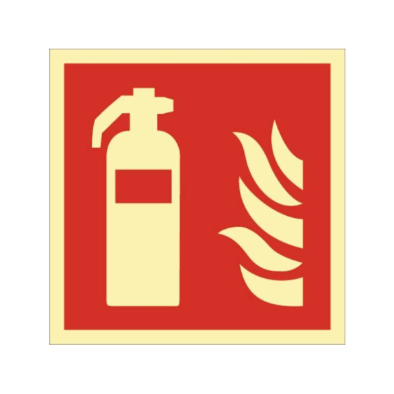 Signe de protection contre les incendies L148XB148 MM Film d'extincteur-Lire la description