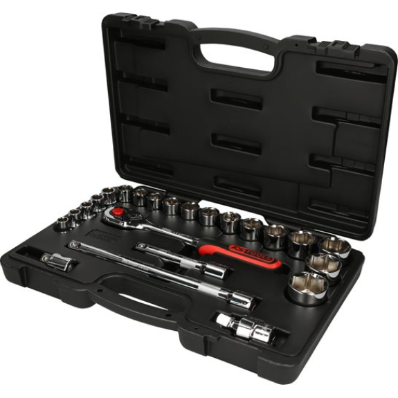 918.0623 1/2" CHROMEplus Steckschlüssel-Satz, 23-tlg.-Beschreibung lesen