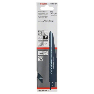 Hojas sierra sable BOSCH Endurance metales duros S 925 HBF, 1 paquete = 5 pieza-Leer más