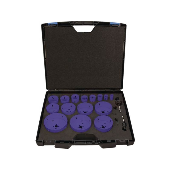 Loch Saw Set 17 en partie 19-114 mm Profondeur de coupe 38 mm HSS-CO8-Leggi tutto
