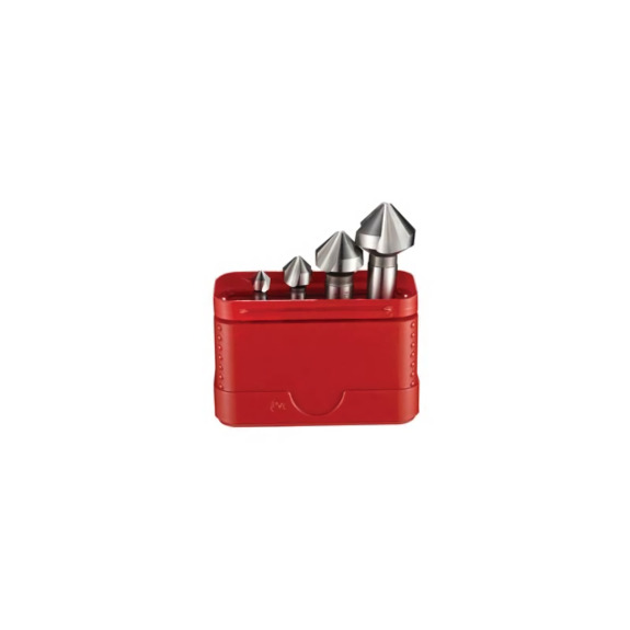 G2362 Kegelsenkersatz DIN 335 C 90 ° Nr.2 6,3-20,5 mm HSS 4-tlg. Runddose G2362 Kegelsenkersatz DIN 335 C 90 ° Nr.2 6,3-20,5 mm HSS 4-tlg. Runddose-Beschreibung lesen