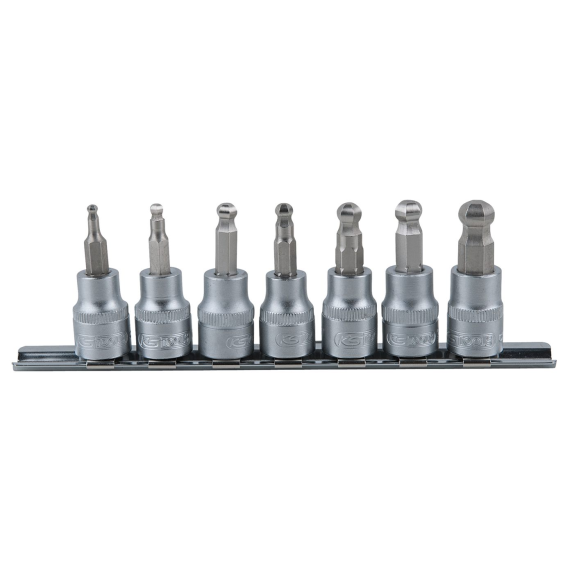 911.3922 3/8" Bit-Stecknuss-Satz Innensechskant mit Kugelkopf, 7-tlg. 911.3922 3/8" Bit-Stecknuss-Satz Innensechskant mit Kugelkopf, 7-tlg.-Beschreibung lesen