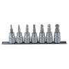 911.3922 3/8" Bit-Stecknuss-Satz Innensechskant mit Kugelkopf, 7-tlg. 911.3922 3/8" Bit-Stecknuss-Satz Innensechskant mit Kugelkopf, 7-tlg.