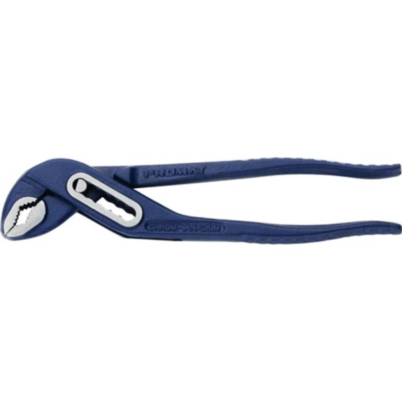 Wasserpumpenzange  Länge 175 mm Spannweite 26 mm poliert blau kordiert-Beschreibung lesen