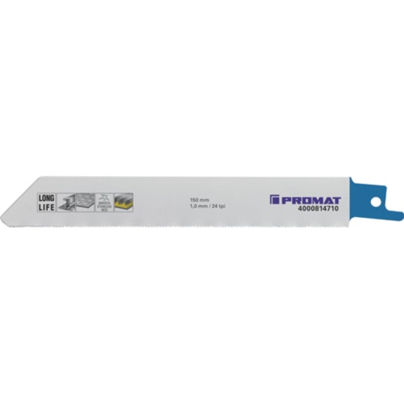 5 Stk Säbelsägeblatt Länge 150 mm Breite 19 mm ll Zahnteilung TPI 24 1 mm 5 Stk Säbelsägeblatt Länge 150 mm Breite 19 mm ll Zahnteilung TPI 24 1 mm-Beschreibung lesen