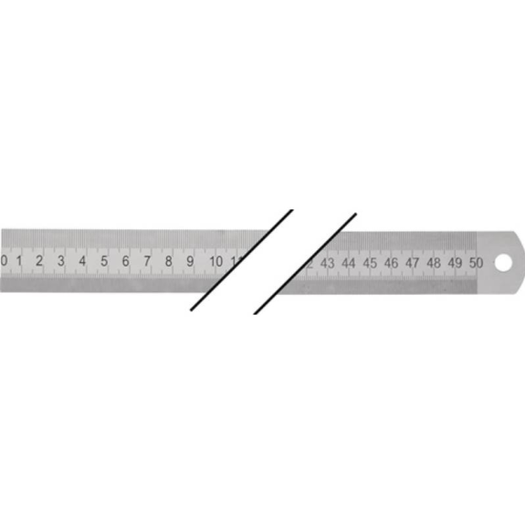 Stahlmaßstab  Länge 500 mm Stahl biegsam Teilung A = mm/ mm-Beschreibung lesen
