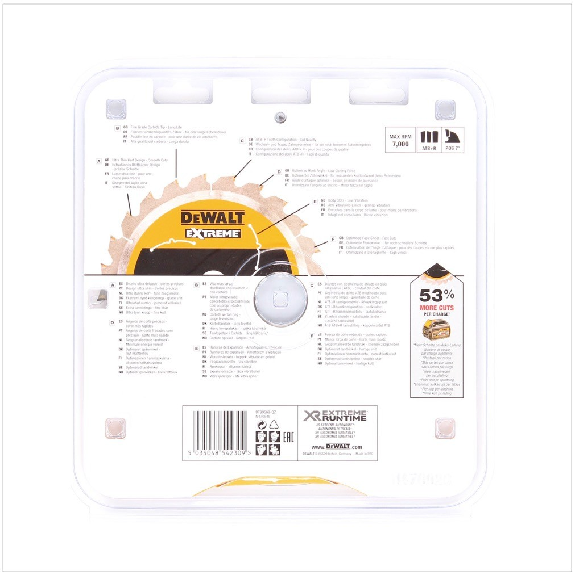 Lame de scie circulaire manuelle Dewalt DT 99569 XR 216 mm / 30 mm avec 36 dents-Lire la description