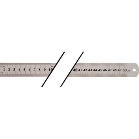 Stahlmaßstab Länge 500 mm Stahl Teilung B = mm/1/2 mm Stahlmaßstab Länge 500 mm Stahl Teilung B = mm/1/2 mm-Beschreibung lesen