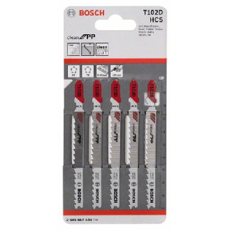 Stichsägeblatt T 102 D Bosch VE à 5 Stück Clean for PP-Beschreibung lesen