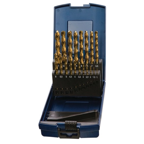 Spiralbohrersatz DIN 338 Typ N Nenn-D. 1-10,5x0,5 mm HSS TiN 24 teilig Spiralbohrersatz DIN 338 Typ N Nenn-D. 1-10,5x0,5 mm HSS TiN 24 teilig-Beschreibung lesen