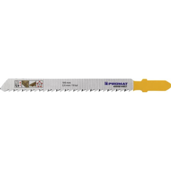 Stichsägeblatt  Gesamtlänge 100 mm Zahnteilung 2,5 mm Stärke 1,27 mm HCS-Beschreibung lesen