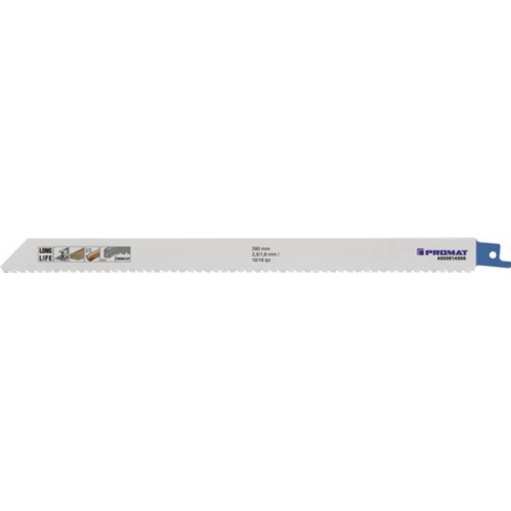 Longueur de la lame de scie à sabre 280 mm de largeur 19 mm Division dentaire TPI 10/14 2,5 / 1,8-Leggi tutto