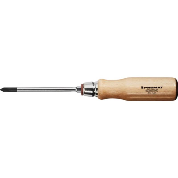 Schraubendreher  Gr.PH 1 Klingenlänge 80 mm Holzgriff Rundklinge mit-Beschreibung lesen