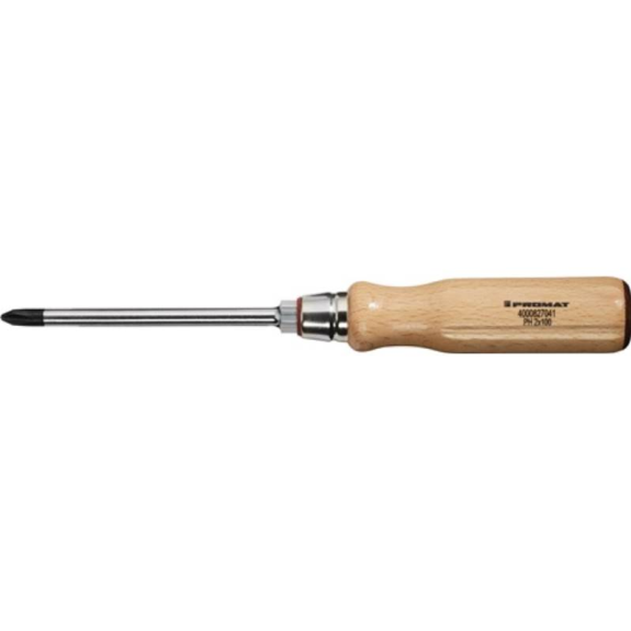 Schraubendreher  Gr.PH 2 Klingenlänge 100 mm Holzgriff Rundklinge mit-Beschreibung lesen