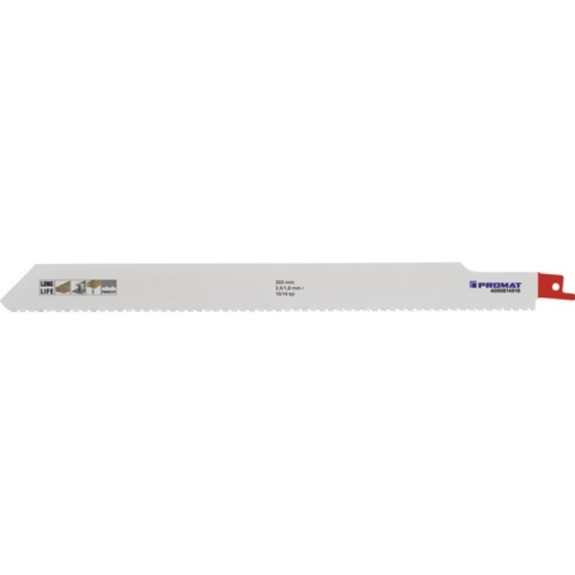 Säbelsägeblatt Länge 300 mm Breite 25 mm Universal Zahnteilung TPI 10/1 Säbelsägeblatt Länge 300 mm Breite 25 mm Universal Zahnteilung TPI 10/1-Beschreibung lesen