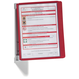 555103 Wandhalter  5 Sichttafeln rot mit Profilrahmenf.-Beschreibung lesen