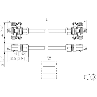 METZ CONNECT E-DAT Industry cordon de brassage IP67 - IP67, 20 m-Lire la description